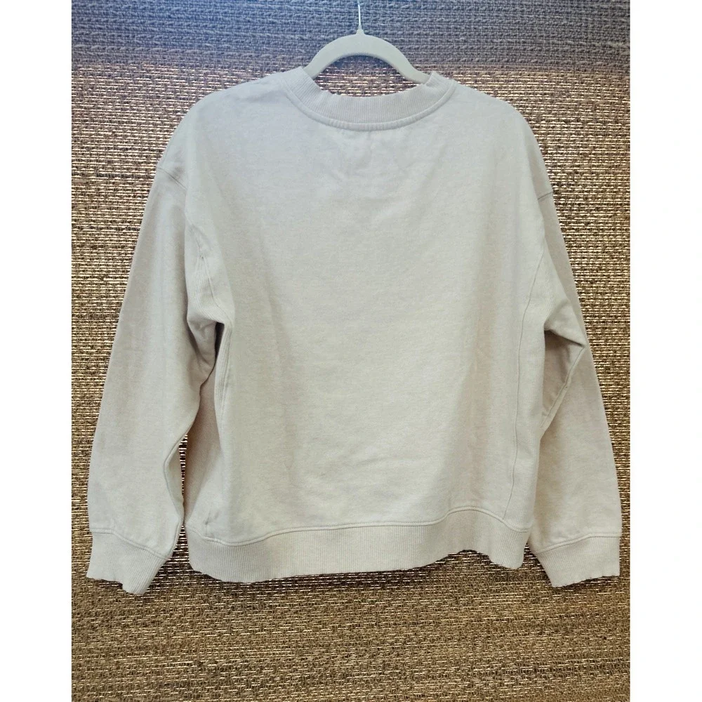 SPLENDID Crewneck Pullover Women's Sweatshirt Top Med RS2K780 Beige neutral‎